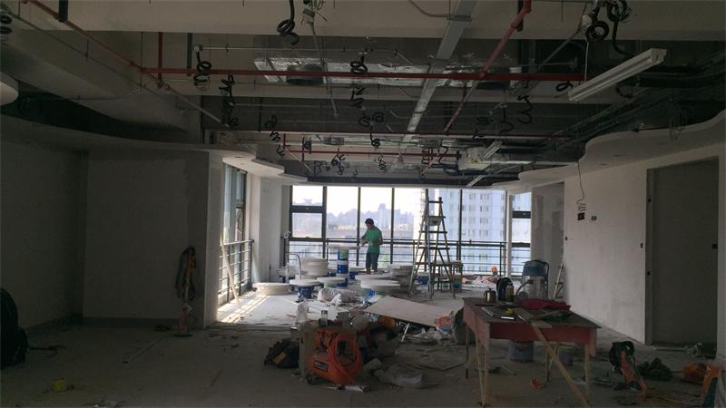 徐匯普天信息科技園辦公室吊頂施工中-第2張圖片-上海古都建筑設計集團