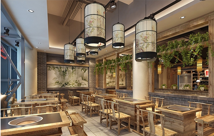 330平新中式餐飲空間設(shè)計效果-第2張圖片-上海古都建筑設(shè)計集團
