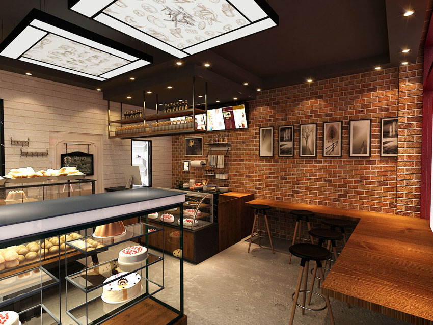 工業(yè)風(fēng)蛋糕店裝修設(shè)計-第2張圖片-上海古都建筑設(shè)計集團