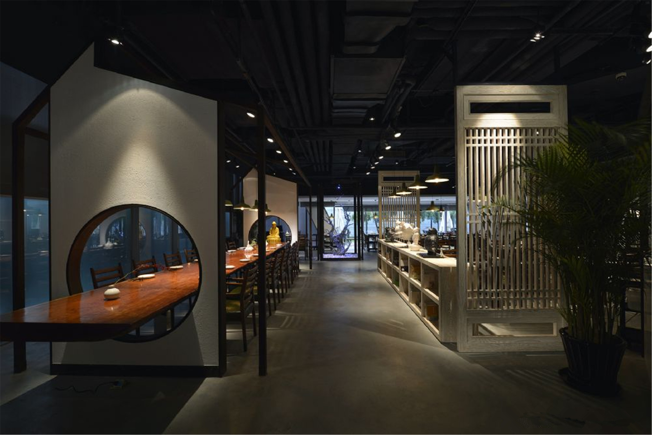 普陀區(qū)中式禪意餐館裝修設計-第5張圖片-上海古都建筑設計集團