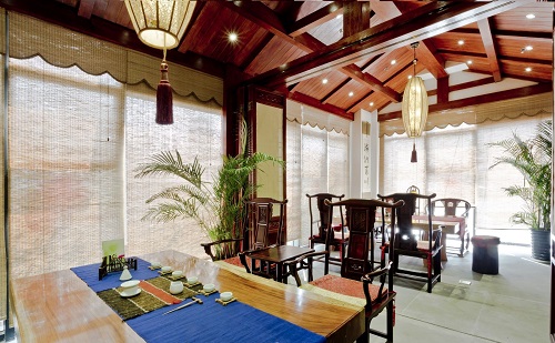 300平米中式茶樓裝修設(shè)計效果-第7張圖片-上海古都建筑設(shè)計集團